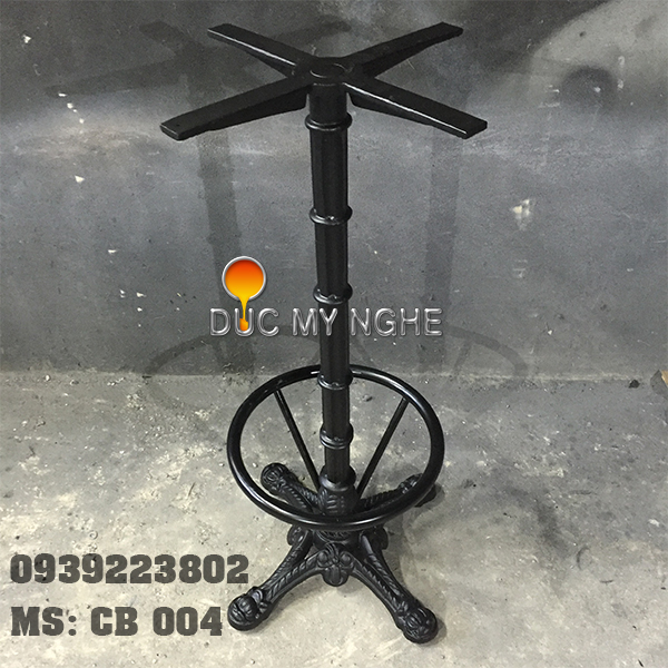 Bàn bar cafe 4 chân đầu lân gang đúc CB 004